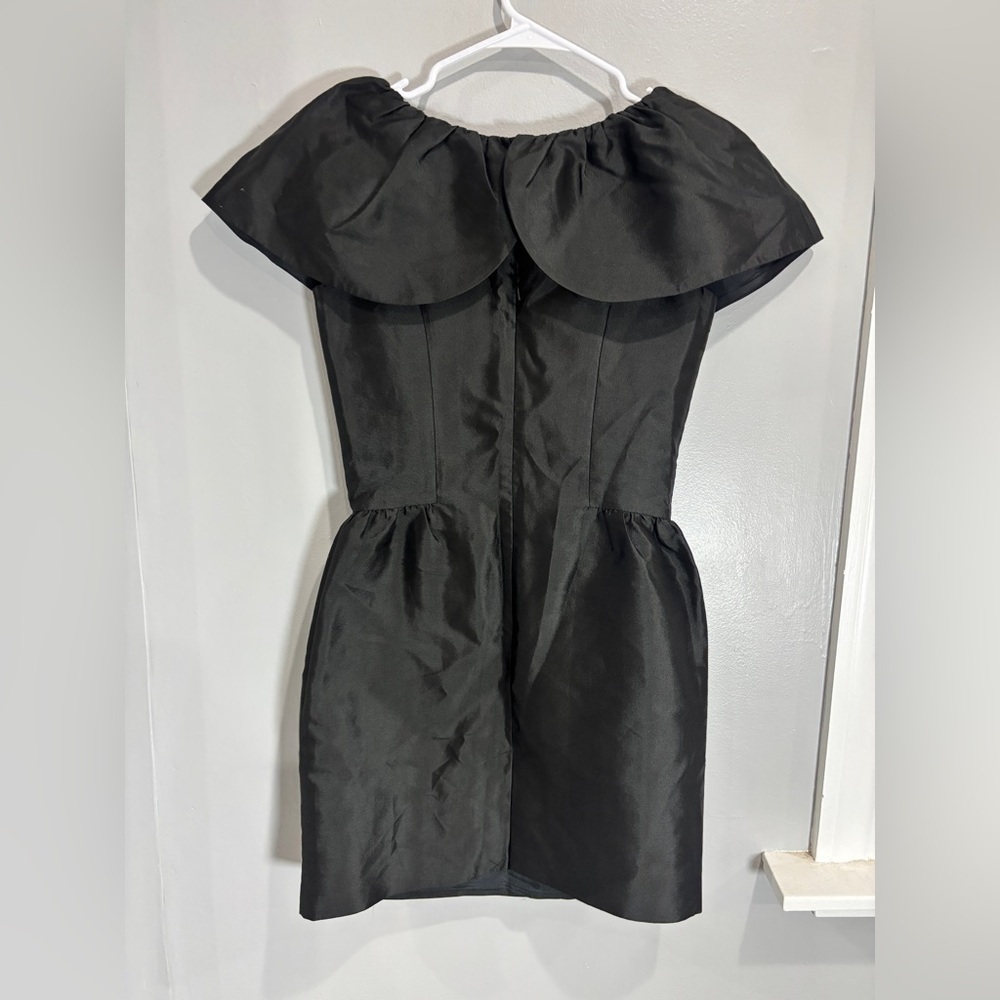 REISS UK 6 US 2 Party Dress Boho Festival Chic Party Black  Metallic Boatneck - Picture 9 of 14